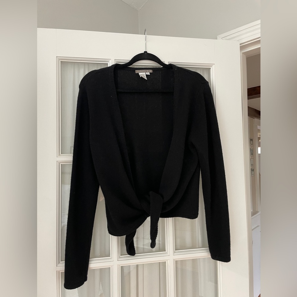 Black wool/cashmere blend shrug